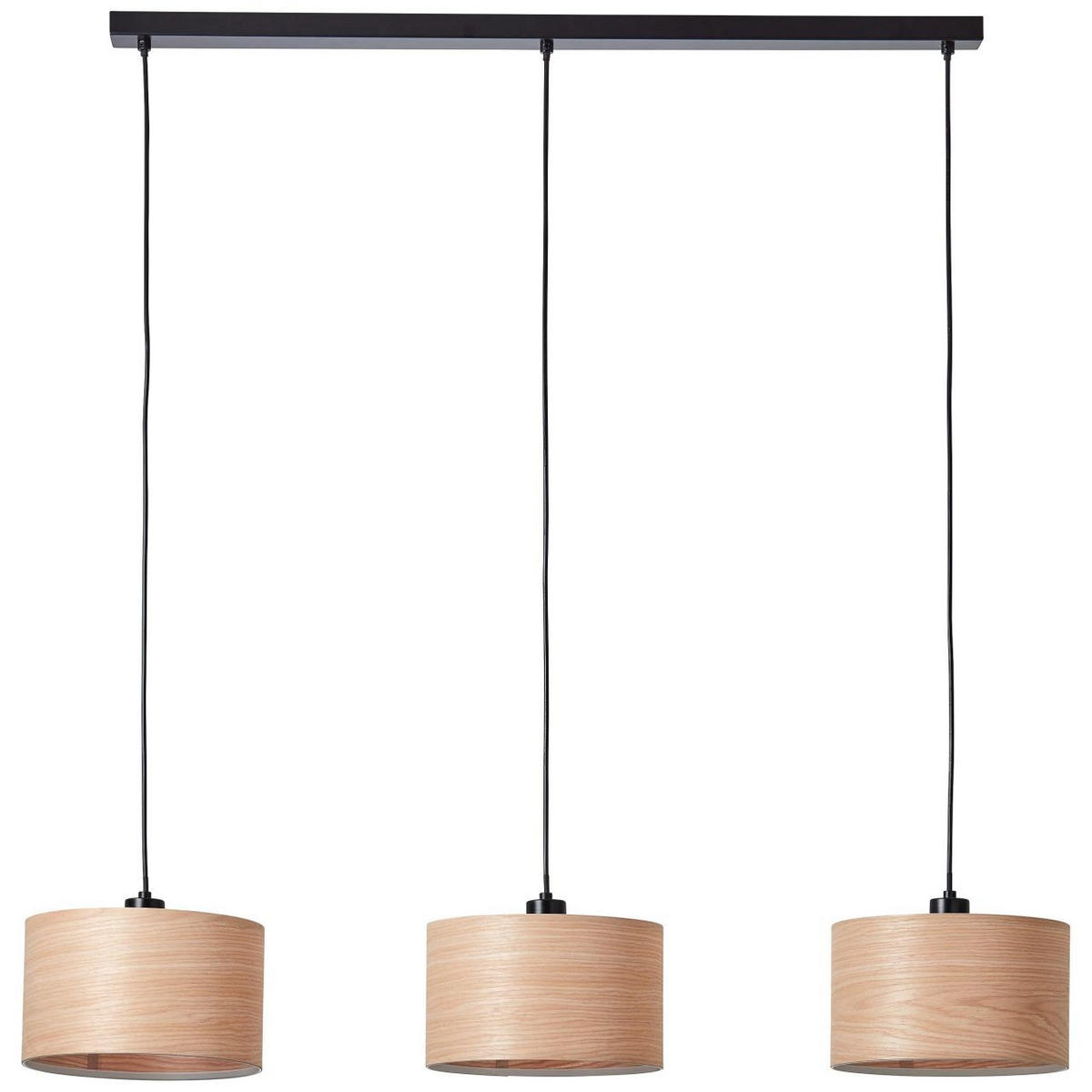 PENDELLEUCHTE Romm 99491/76 - Schwarz, Holz (25/110/120cm) - Brilliant