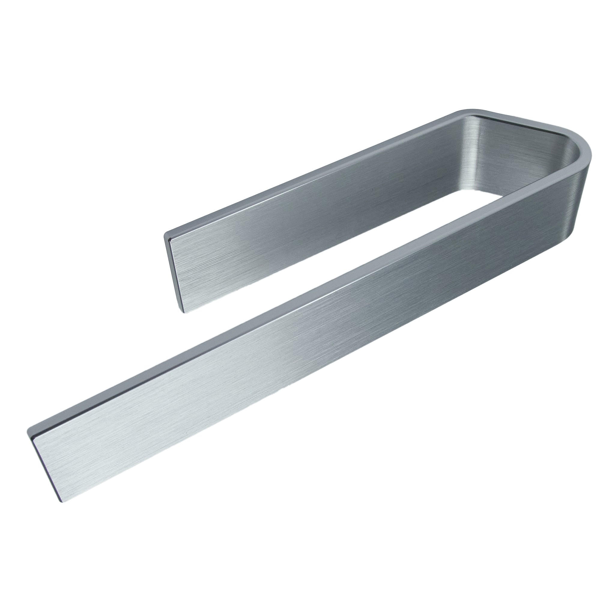 HANDTUCHHALTER OHNE BOHREN 22 cm Silber - Silberfarben, Metall (22/4/5cm) - Designfabrik Hamburg
