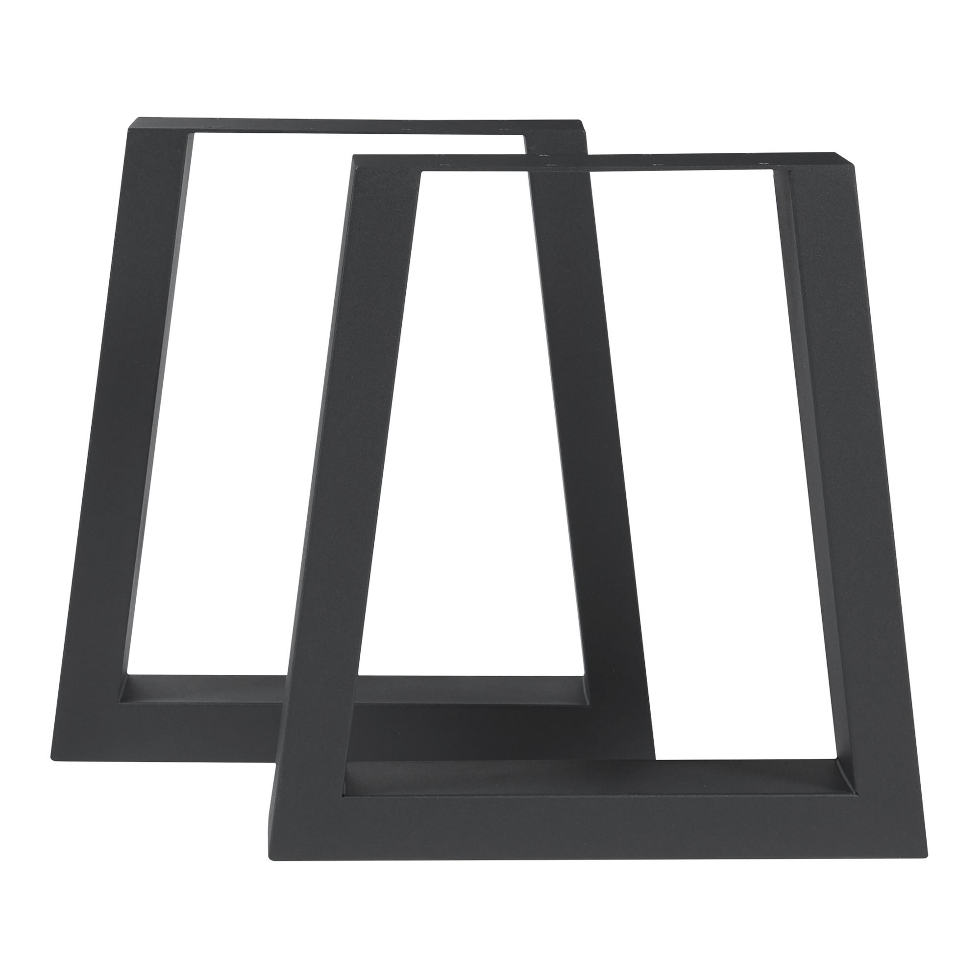 TISCHGESTELL-SET 2 TLG. Marstal - Schwarz, Metall (40/42/8cm) - [en.casa]