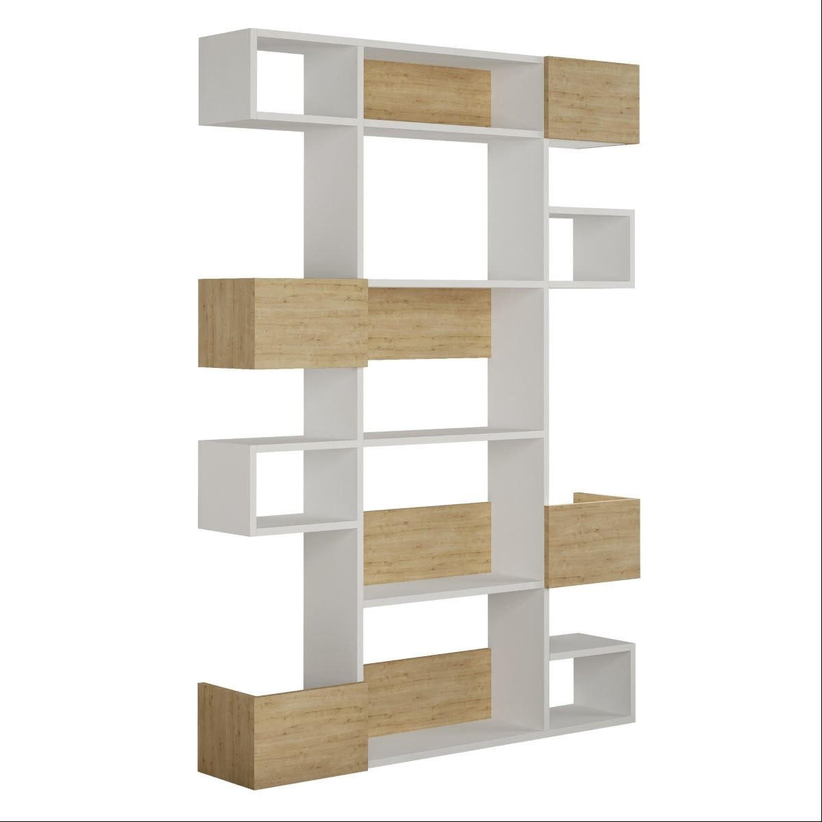 REGAL 9 Fächer L120 cm - Niho - Eichefarben, Holzwerkstoff (20/171/120cm) - Calicosy
