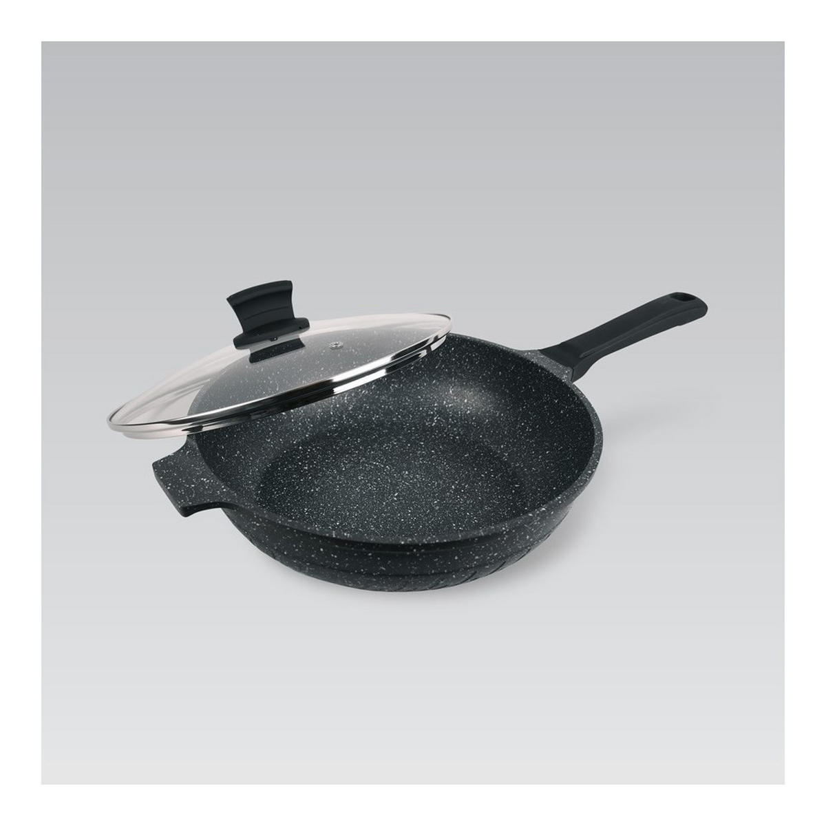 PFANNE Schwarz 47/28/8 cm MR122628 - Schwarz, Metall (28cm) - Maestro 