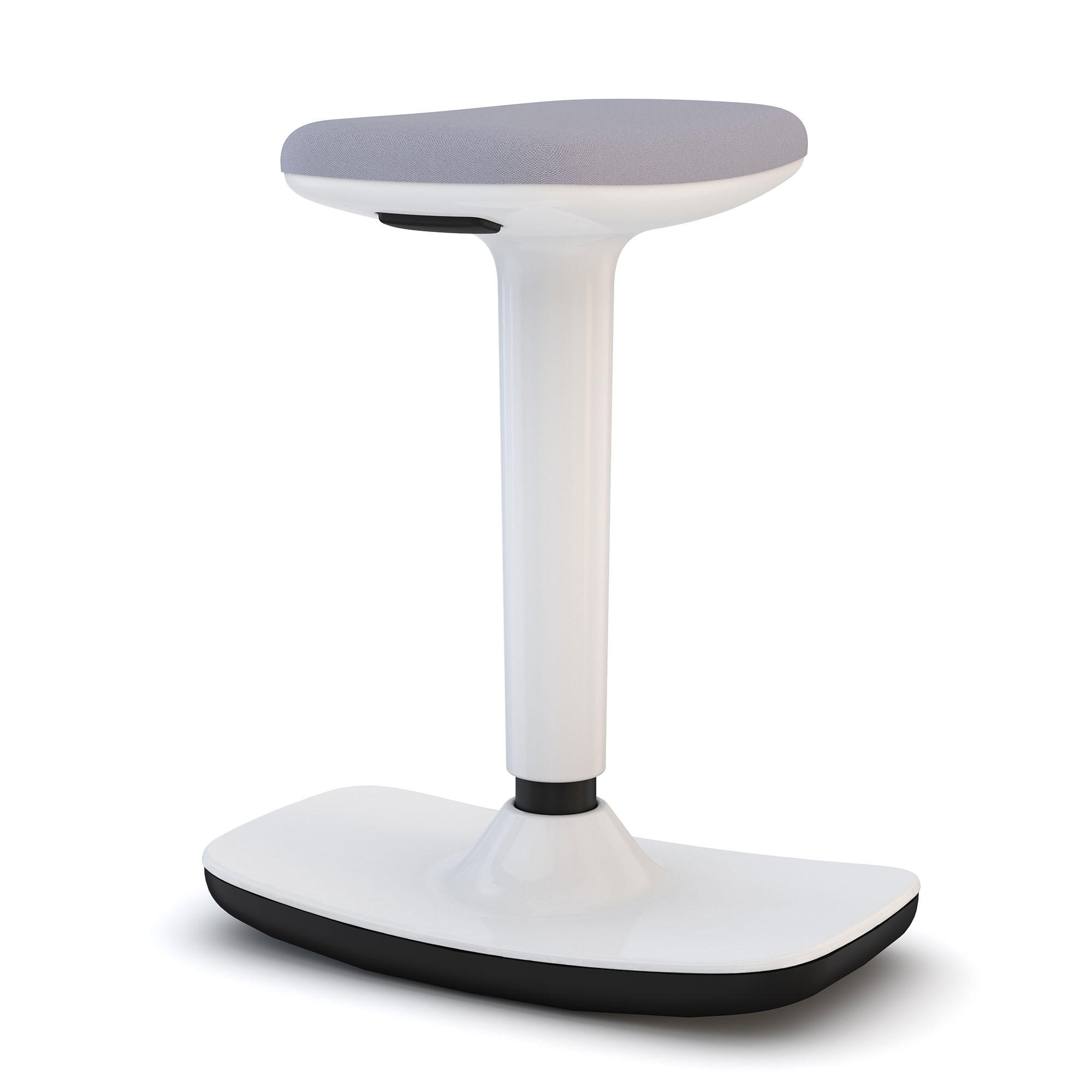 SITZ- / Stehhocker Steh-Sitzhocker Bari Weiß - Weiß, Kunststoff (43.5/53/24cm) - ASSMANN