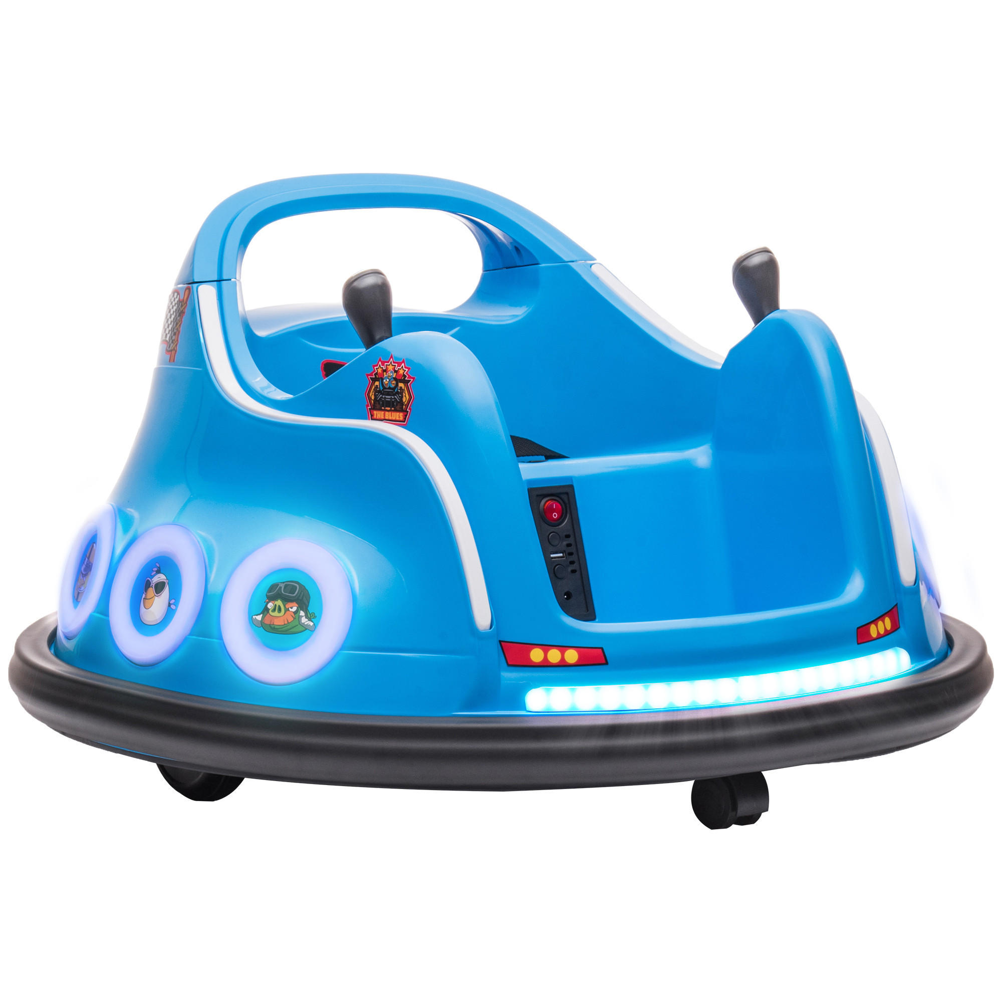 KINDER AUTOSCOOTER, Kunststoff, Metall, Blau - Blau, Kunststoff (73/73/44cm) - AIYAPLAY