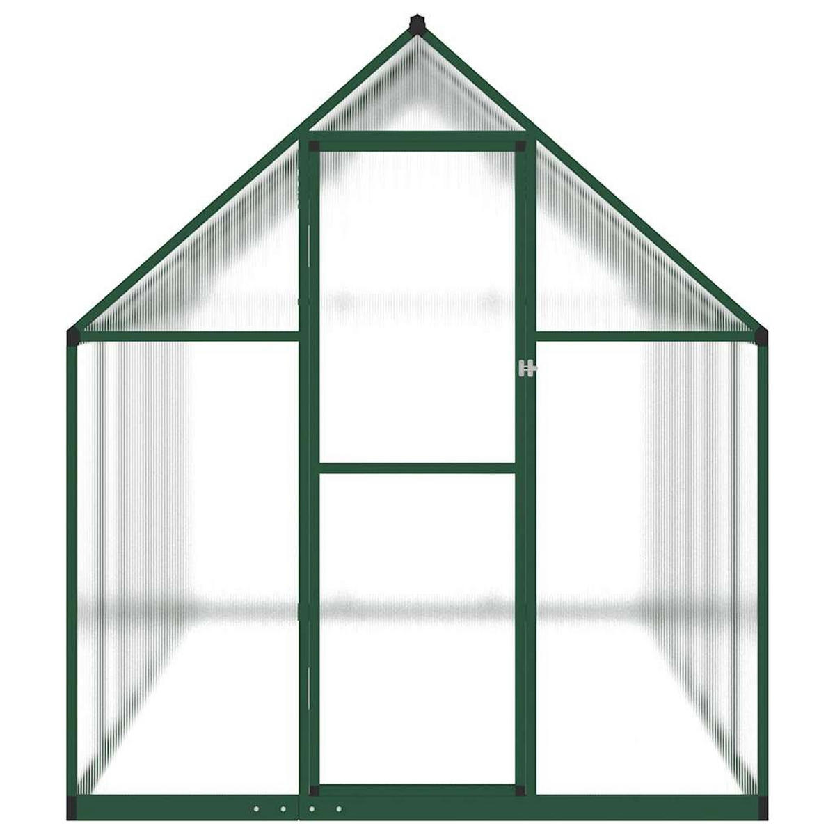 GEWÄCHSHAUS mit Fundamentrahmen Grün 334x169x195 cm Aluminimum - Grün, Metall (169/195/334cm)