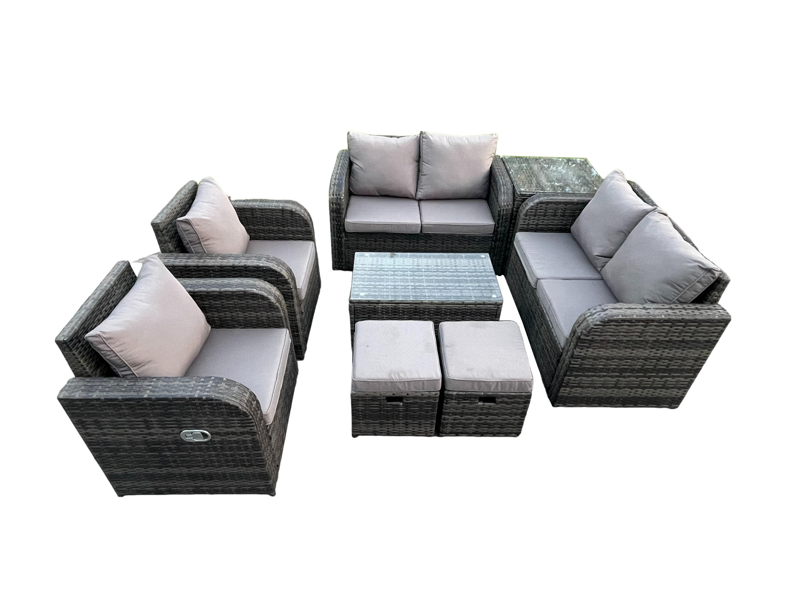 Fimous Gartenlounge-Set Dunkelgrau