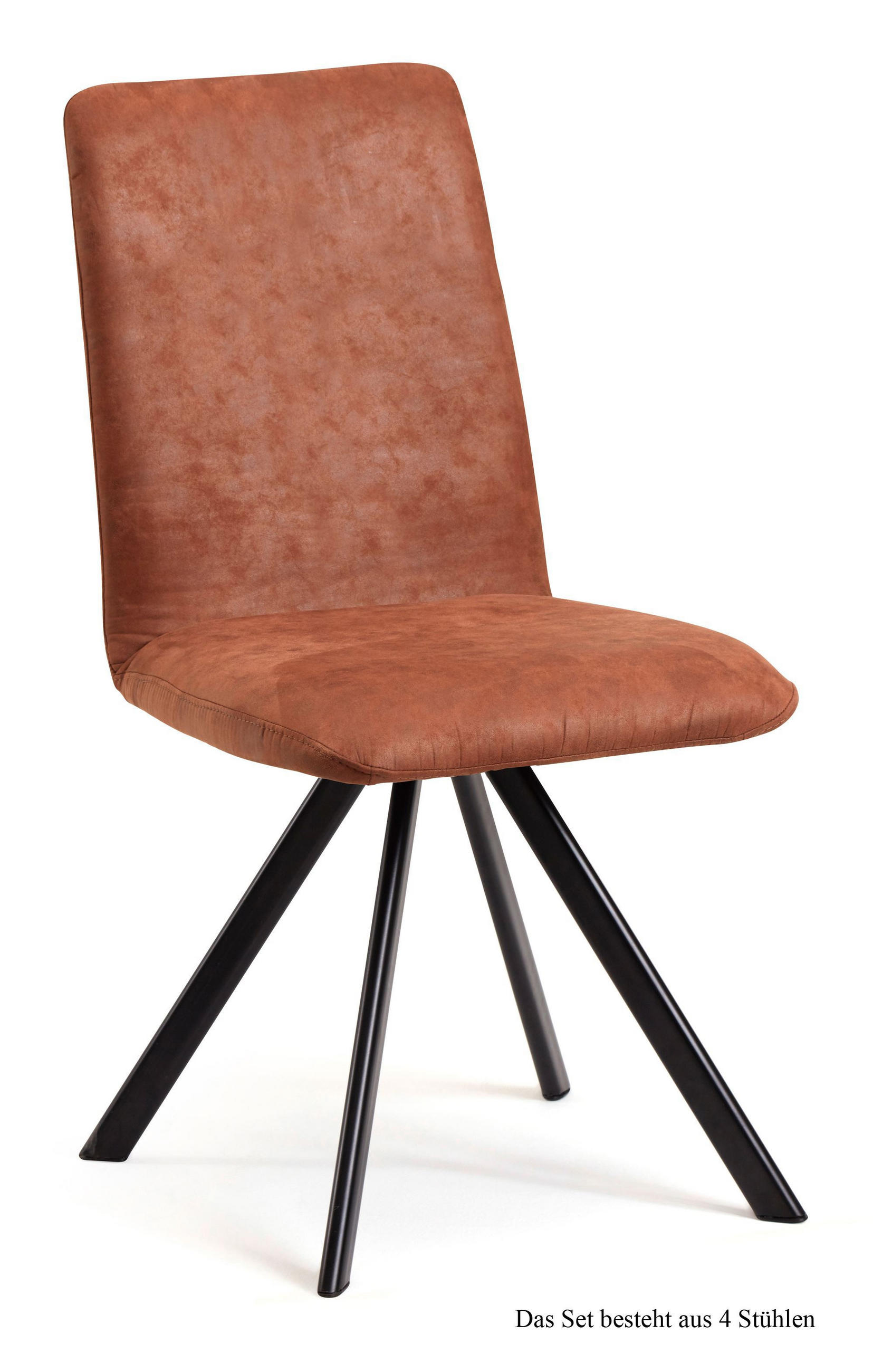 ESSZIMMERSTUHL (4er-Set) Datja 47x92x60 Schwarz/Cognac - Cognac/Schwarz, Kunststoff (60/92/47cm) - 58aufmkessel