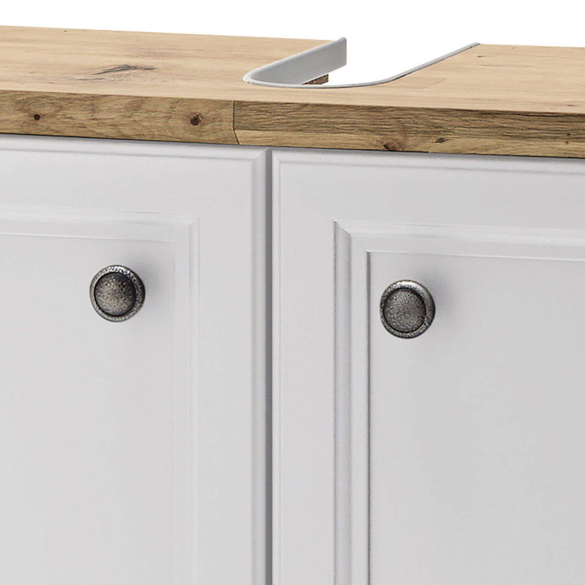 WASCHBECKENUNTERSCHRANK - Weiß, Holzwerkstoff (84/67/32cm) - home24