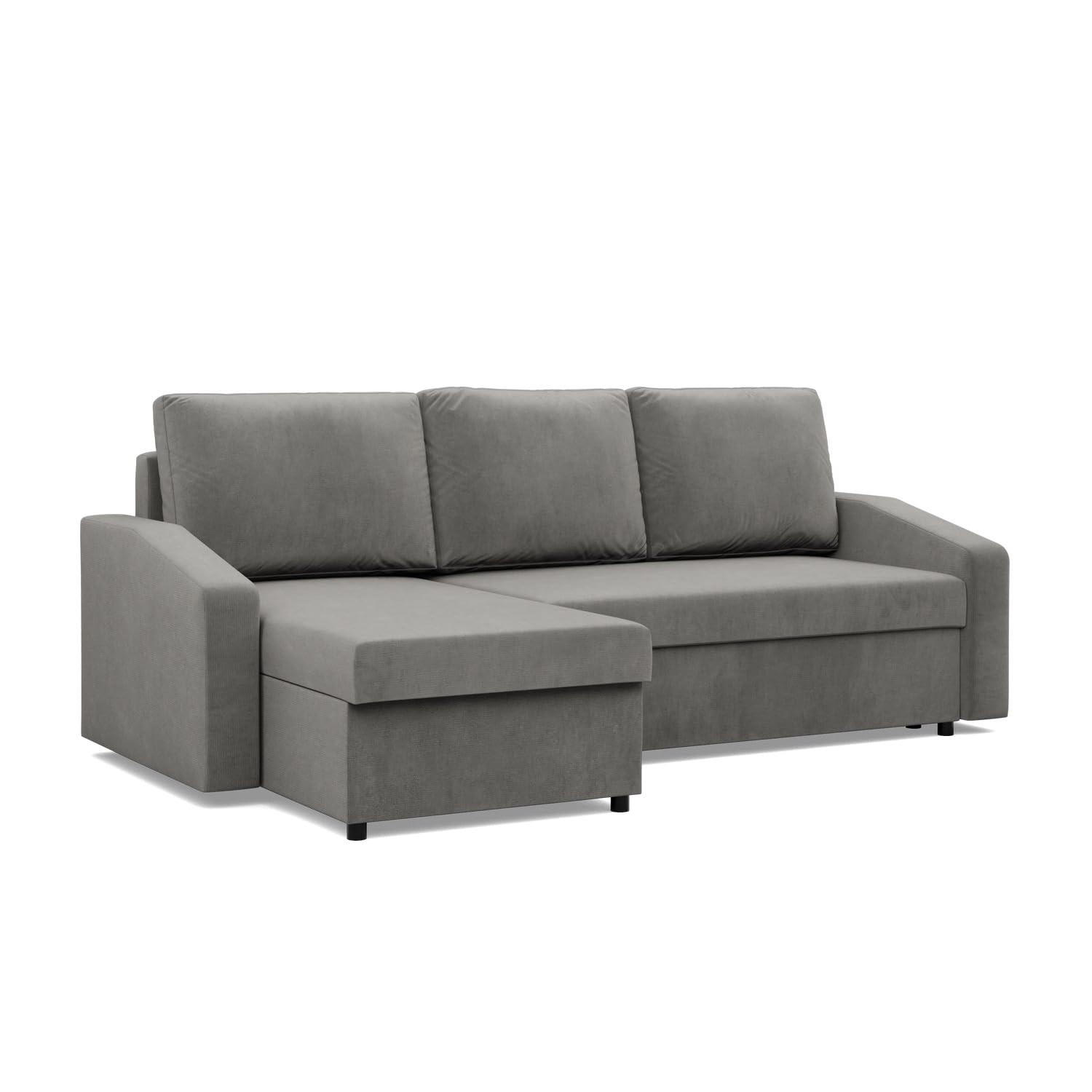 ECKSOFA MIT SCHLAFFUNKTION NEO, Hellgrau - Grau, Textil (231/140cm) - Mebligo