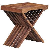 WOHNZIMMERTISCH X-Förmig ANDREJ - Sheeshamfarben, Holz (60/40/57cm) - tinkaro