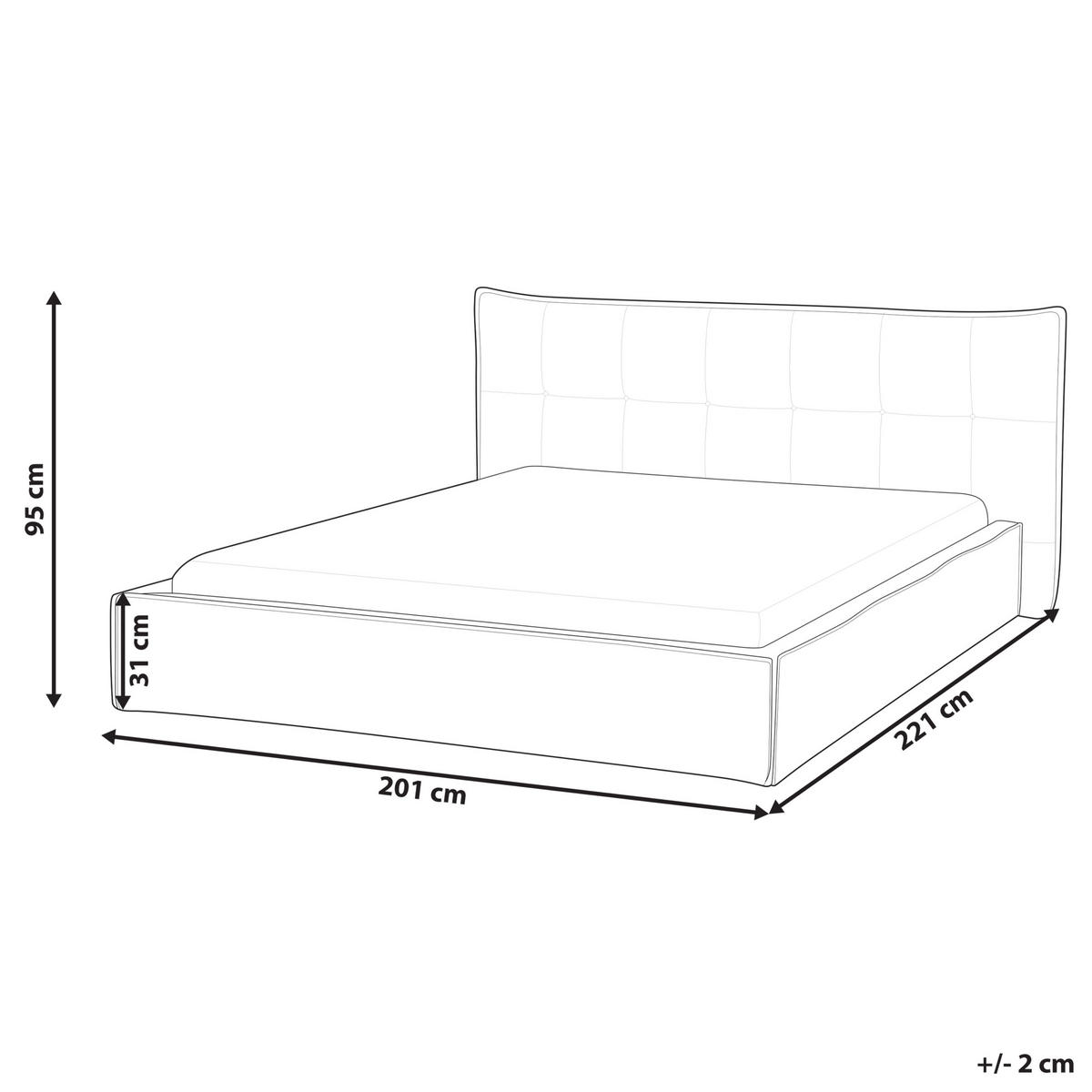 WASSERBETT 160x200 cm Beige Lestre - Taupe, Textil (160/200cm) - Beliani