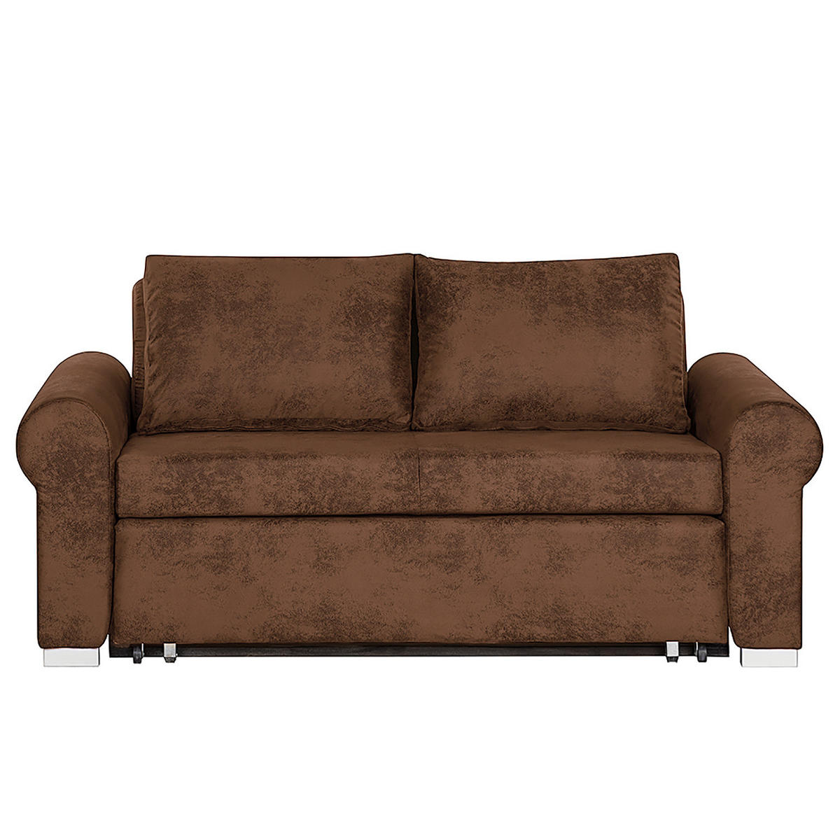 SCHLAFSOFA - Braun, Textil (204/90/90cm) - home24