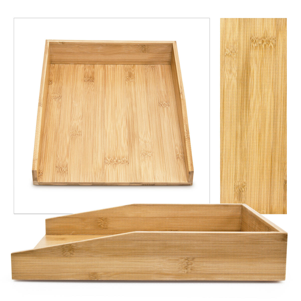 DÁVKOVAČ papierov - svetlohnedá, drevo (25/6/34cm) - Relaxdays