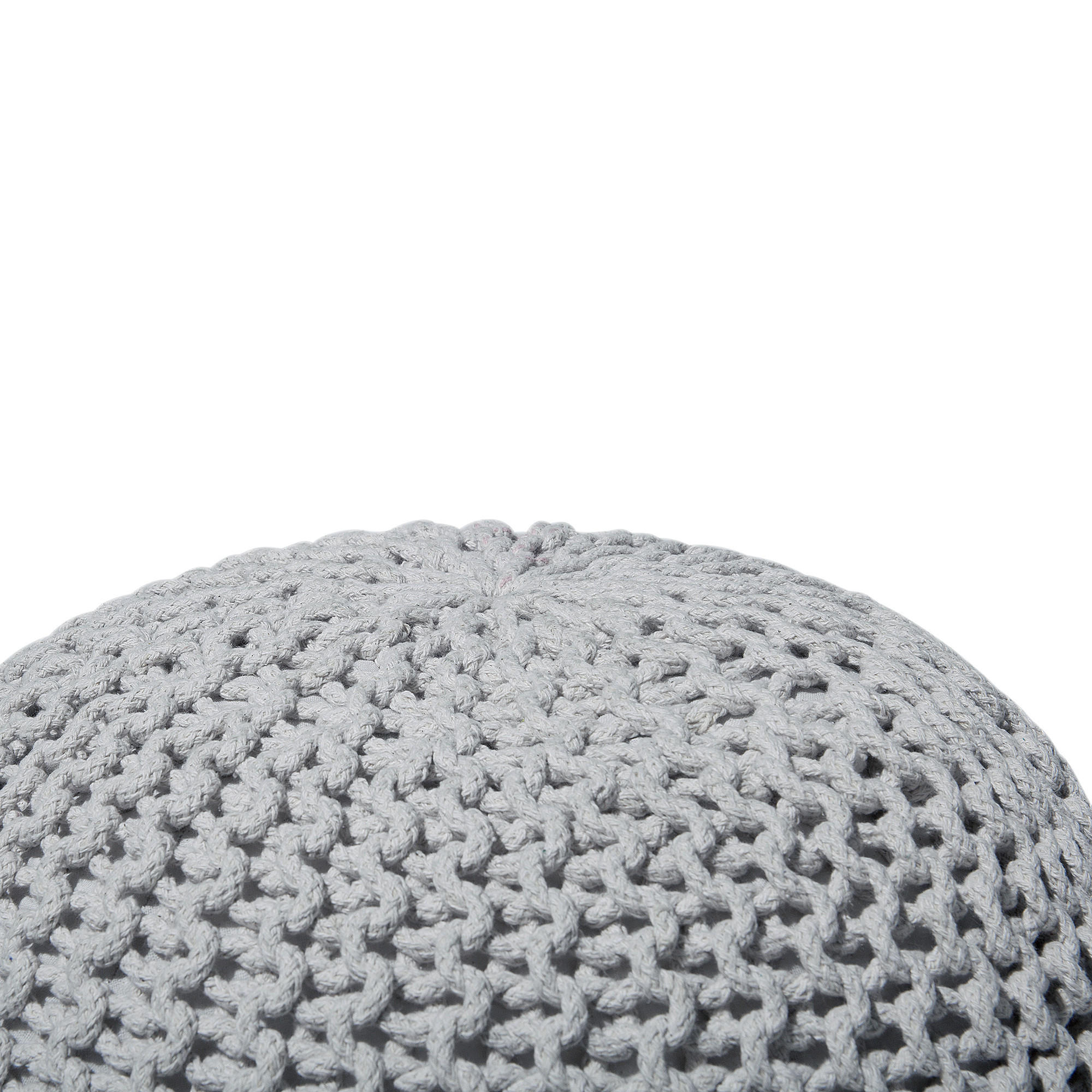 POUF Conrad 40/40/25 cm - Grau, Naturmaterialen/Textil (40/25/40cm) - Beliani