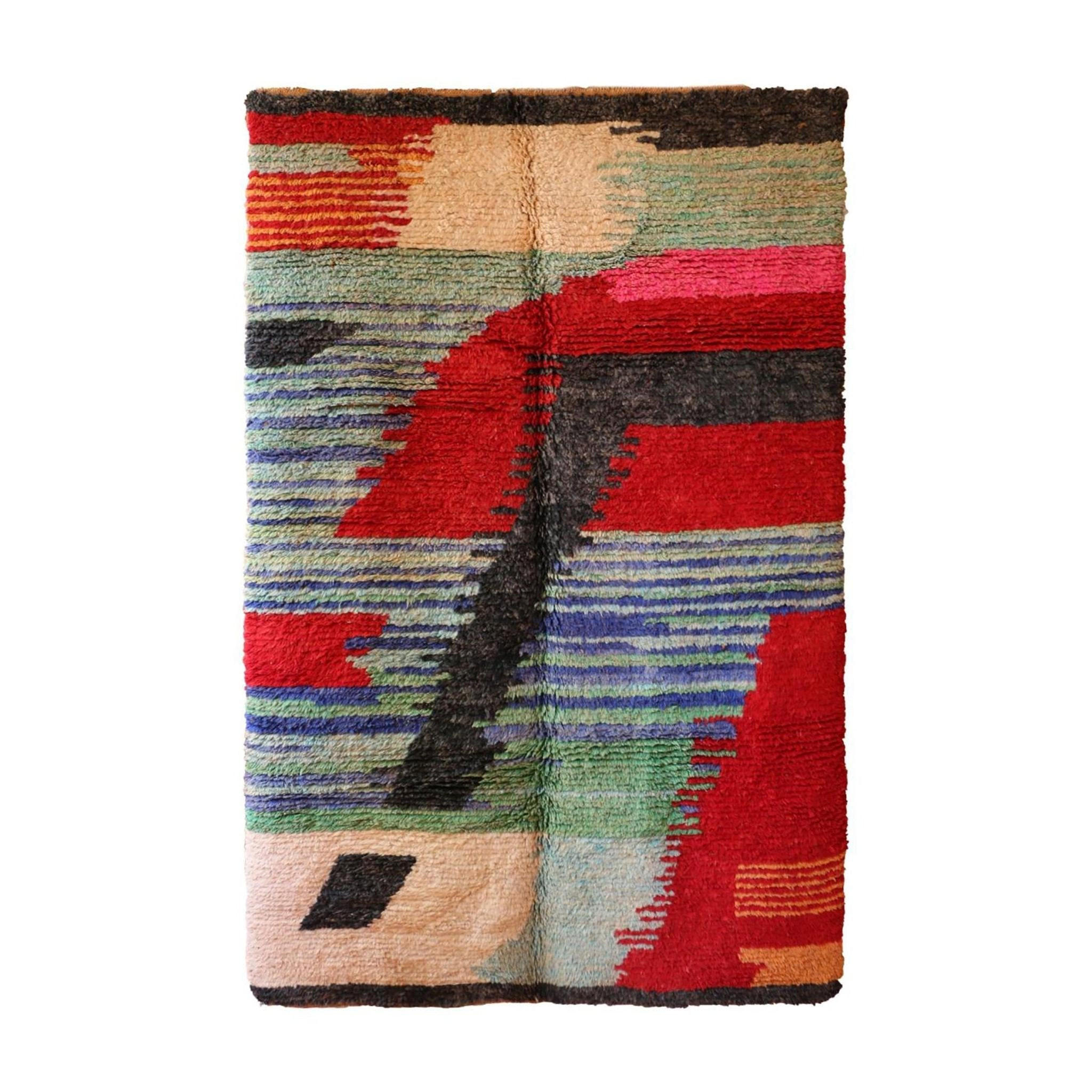 BERBERTEPPICH aus reiner Wolle 163x 262 cm - Multicolor, Naturmaterialien (163/262cm) - AFK Living