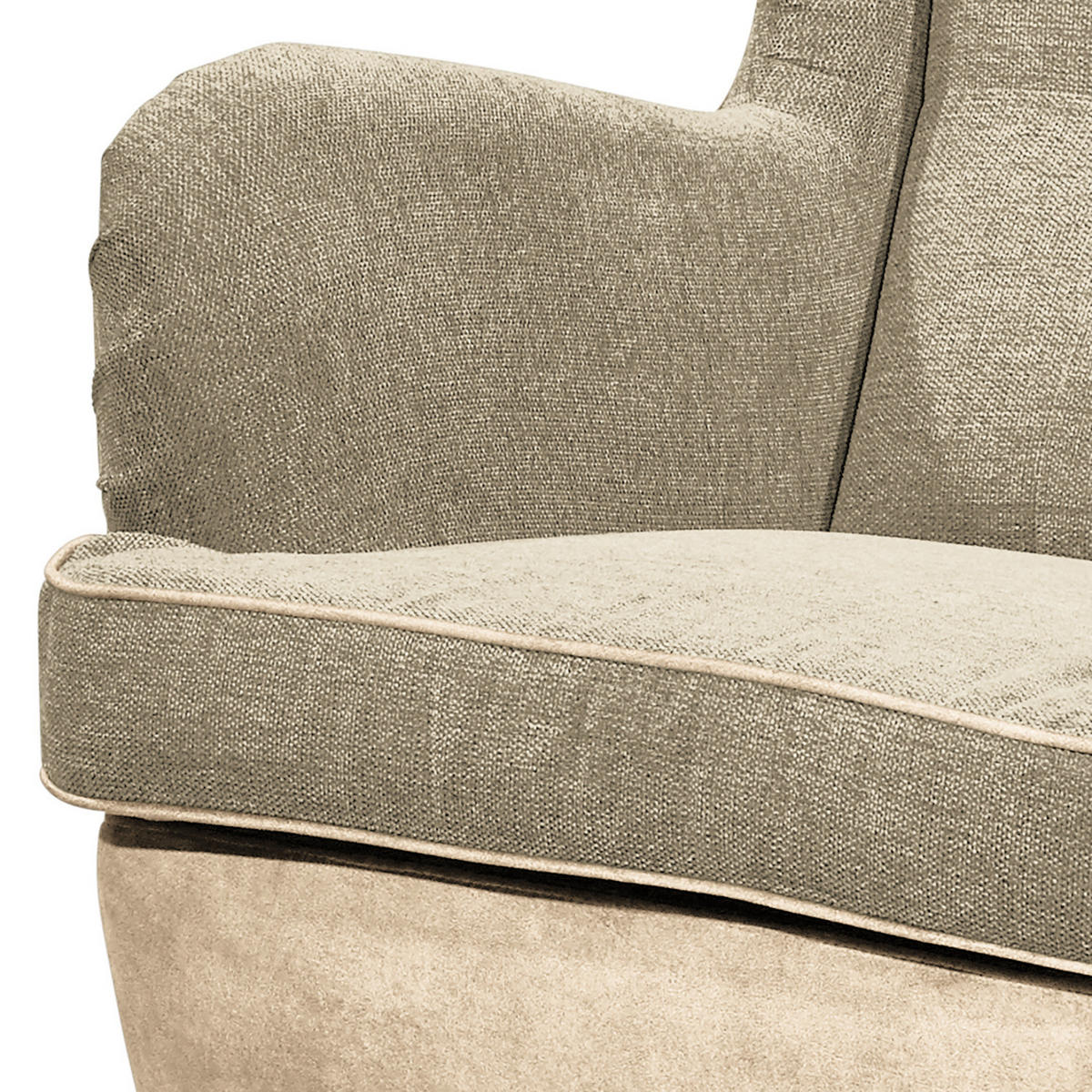 SESSEL - Creme/Schwarz, Holzwerkstoff/Buchenholz (78/102/98cm) - home24