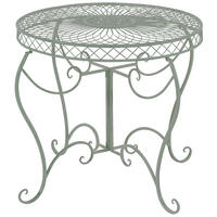 GARTENTISCH rund Ø90 cm Metall Antik-Grün - Grün, Metall (90/90/69cm) - CLP