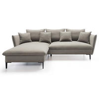 ECKSOFA Flavio mit Schlaffunktion, Bettkasten 260 cm, Links, Grau - Grau, Holz (258/167cm) - Emporius