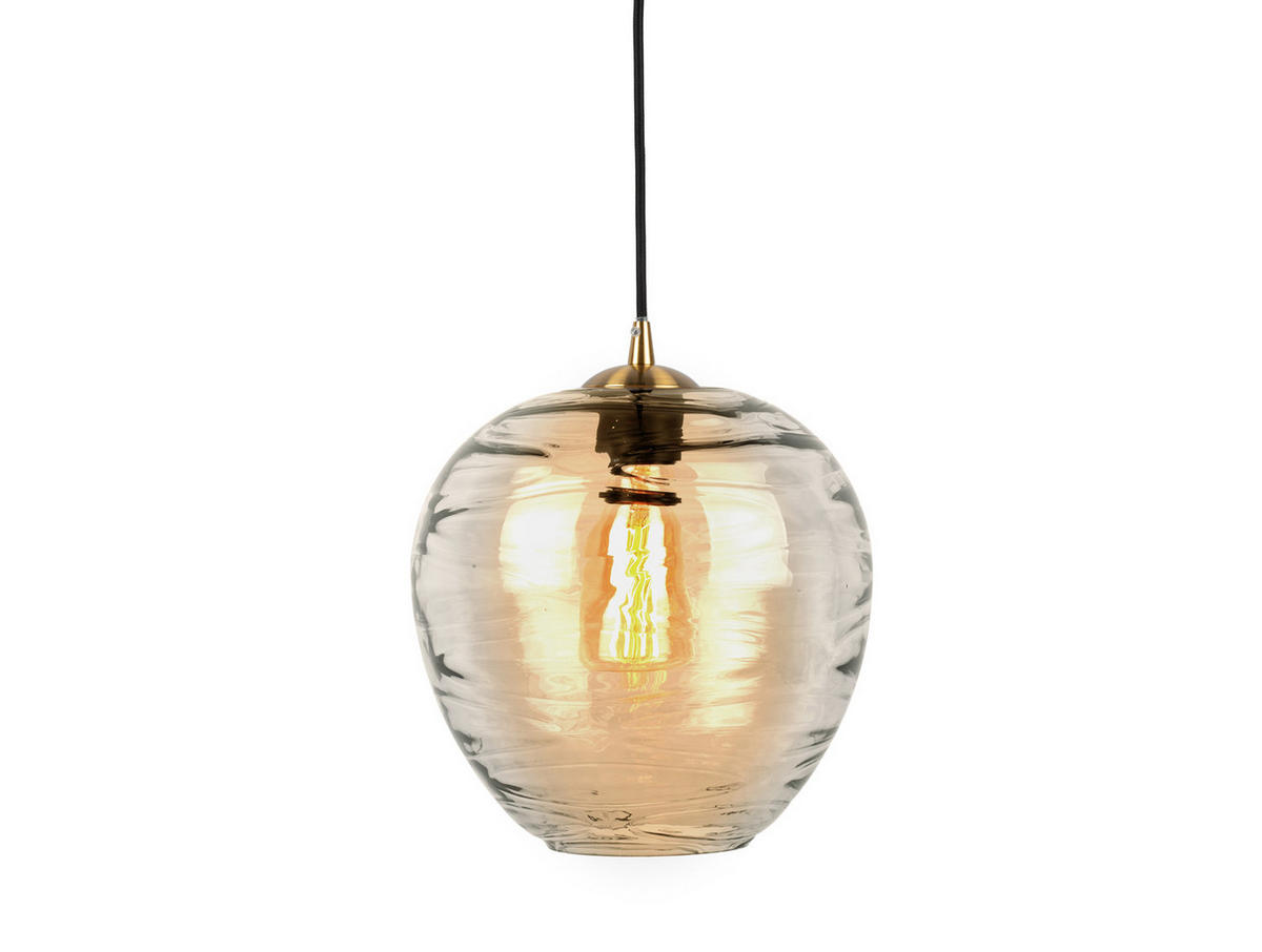 HANGELAMPE Glamour Globe 25/25/25 cm - Braun, Glas (25/25/25cm) - Leitmotiv