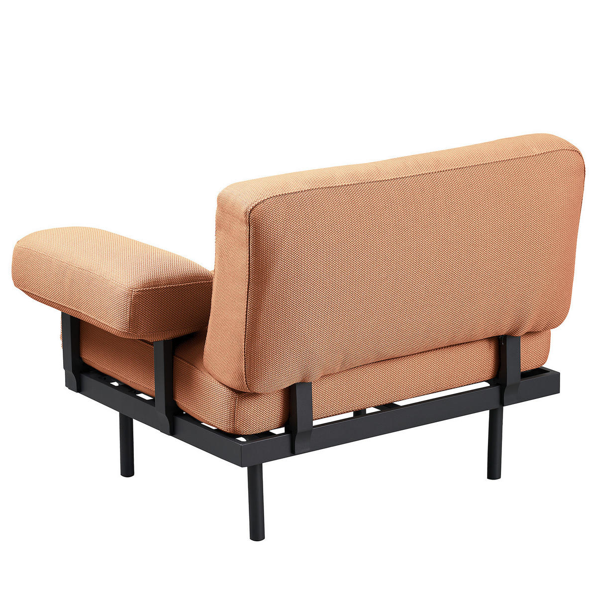 OUTDOOR-SESSEL - Rosa, Textil/Metall (112/80/84cm) - home24