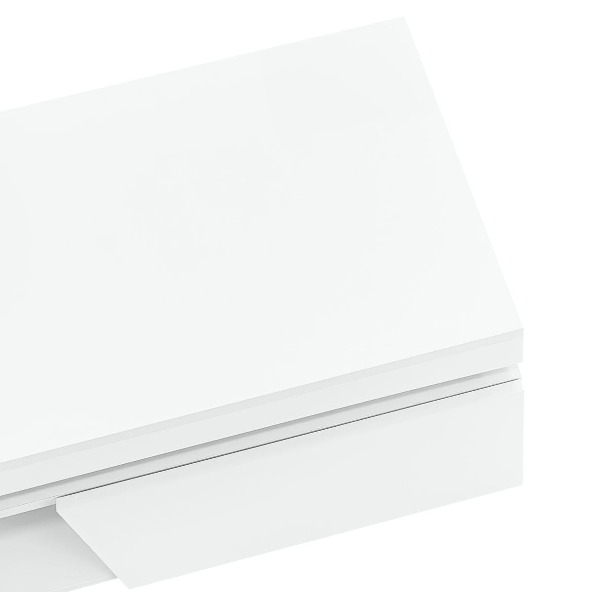 TV-ELEMENT mit Couchtisch - Kombination 2er-Set Weiß mit LED-Beleuchtung - Weiß, Holzwerkstoff (100/40/50cm) - OKWISH