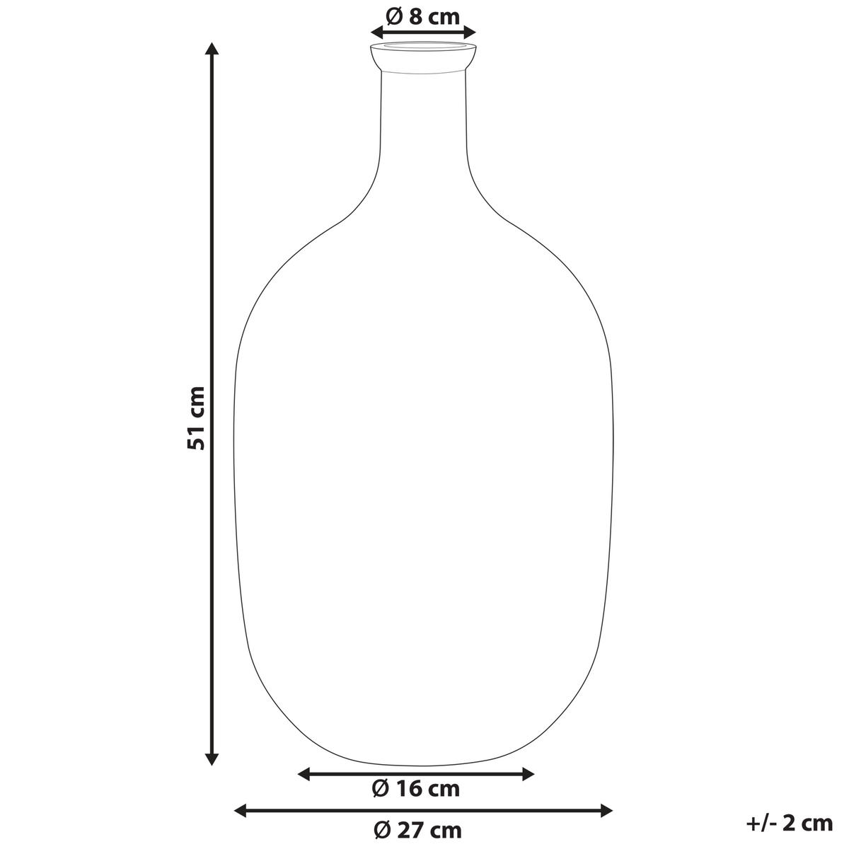 DEKOVASE Glas braun Dalchini - Braun, Glas (51cm) - Beliani