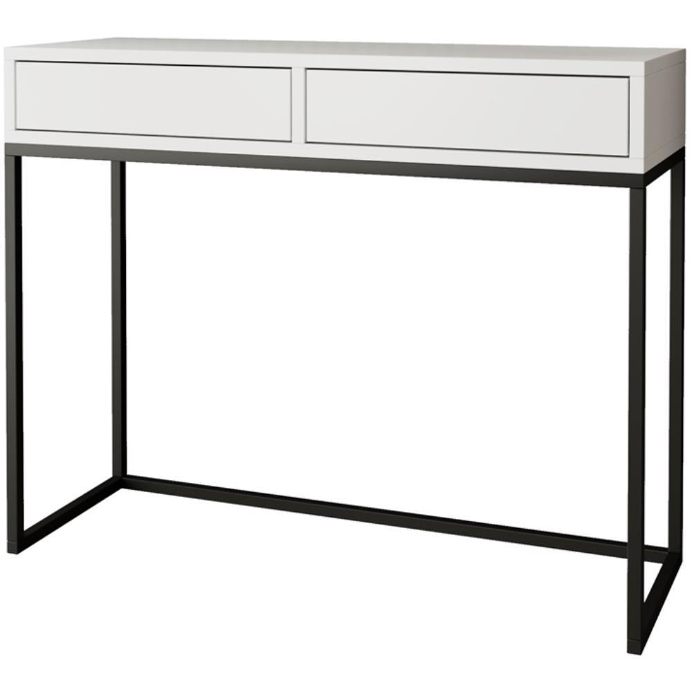 Beautysofa Konsolentisch Weiß, Schwarz 100x85x35 cm