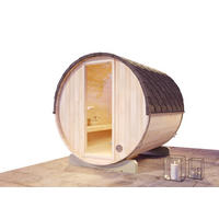 FASSSAUNA Holz Mini S - Naturfarben, Holz (199/215/220cm) - FinnTherm
