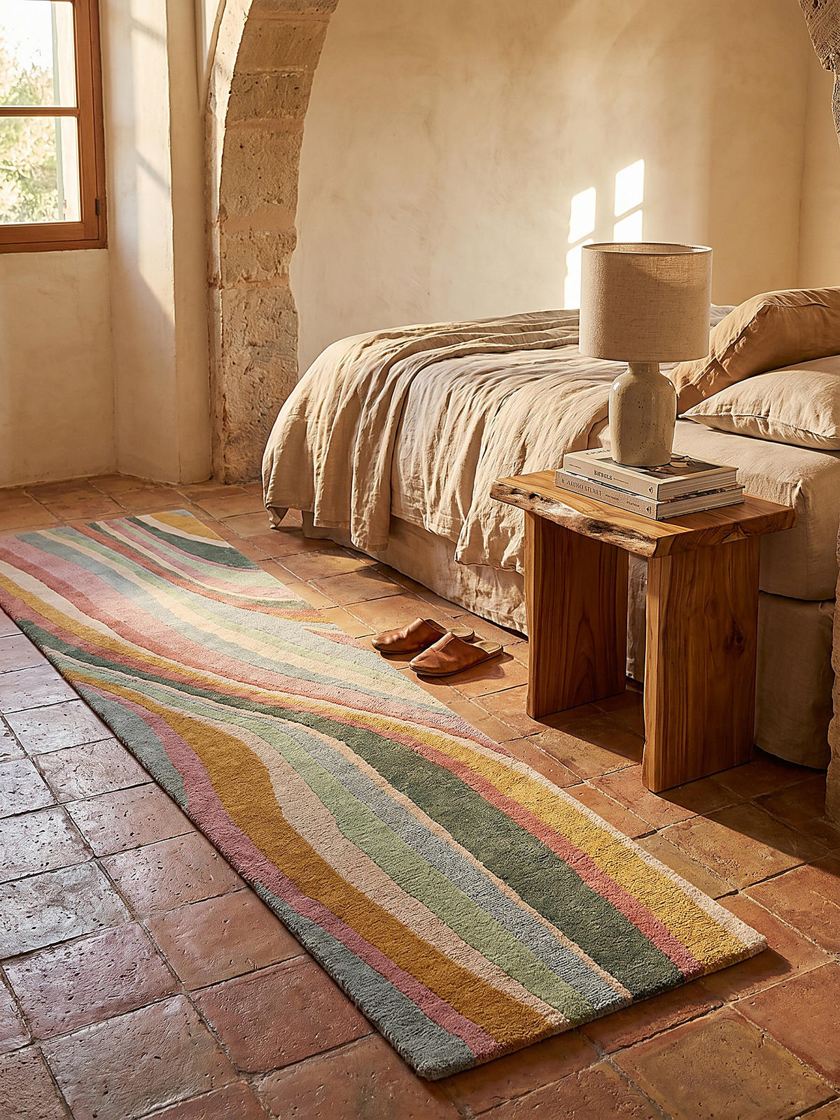 WOLLTEPPICH DERWENT, abstrakt, Grün-Bunt, 60 x 230 cm - Multicolor, Textil (60/230cm) - KADIMA DESIGN