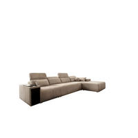 ECKSOFA mit Schlaffunktion und Mindy XII Stoff Verita KaltesBeige Rechts - Creme, Holz (348/202cm) - Kaiser Möbel