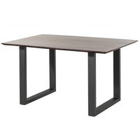 ESSTISCH Akazie 140x90 braun lackiert / U-Beine anth. matt SWISS EDGE - Anthrazit/Braun, Holz (140/90/76cm) - Massivmoebel24