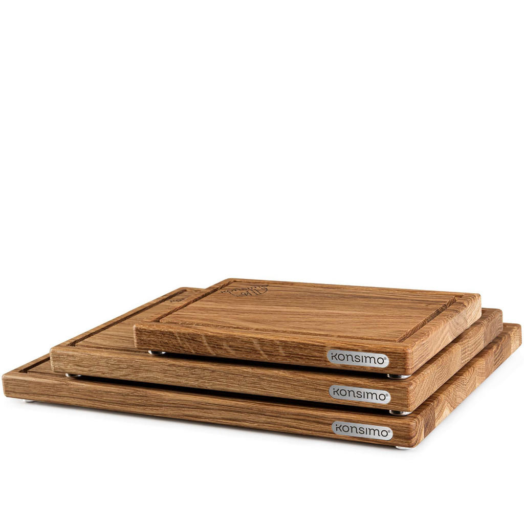 Thumbnail - Konsimo® Schneidebretter, Braun, Eiche, Holz, Rechteckig, 25x35 cm, FSC 100%, Hergestellt in Europa, Küchenzubehör, Schn...