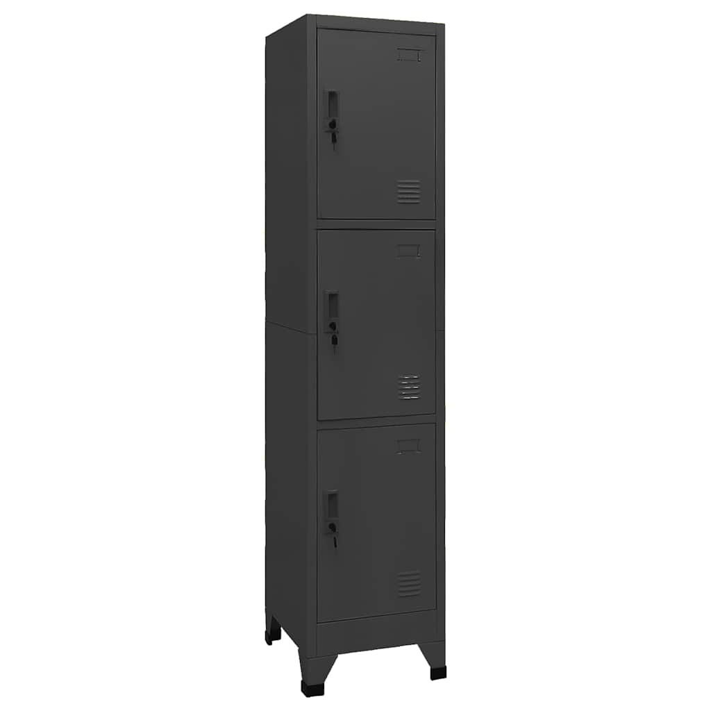 vidaXL Schliessfachschrank Anthrazit 45x180x38 cm