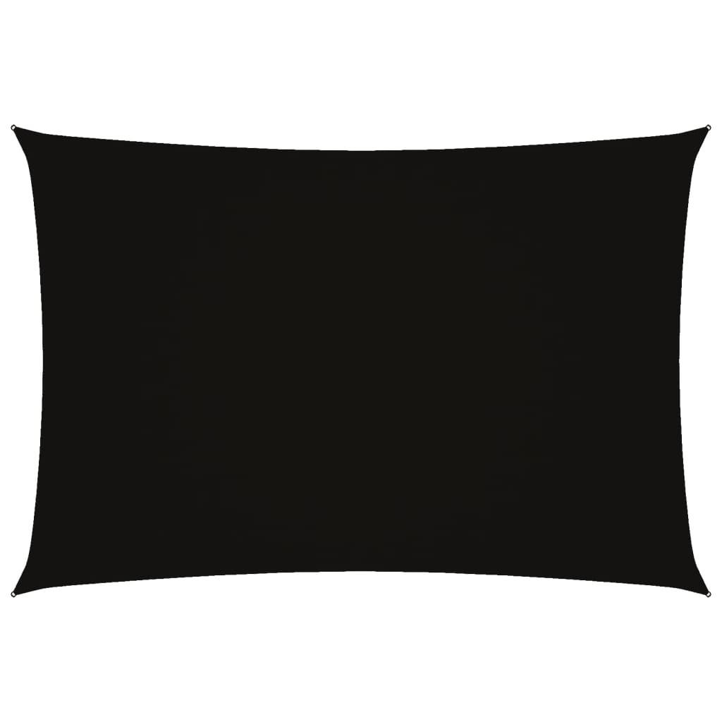 SONNENSEGEL Oxford-Gewebe Rechteckig 2,5x4,5 m Schwarz - Schwarz, Textil (450/250cm) - furnicato
