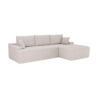 SOFA Coredo beige Cord - Beige, Textil (250/155cm) - Juskys