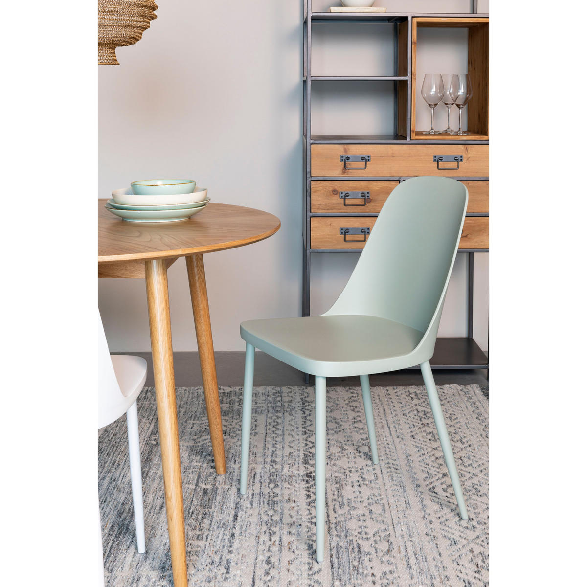 DESIGN-STUHL - Plastik - Wassergrün - 2er-Set - Grün, Kunststoff (46/85/54cm) - Drawer