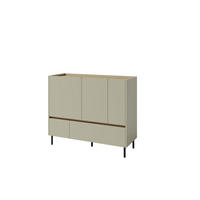KOMMODE MURO 120/105/40cm mit 2 Schubladen 3 Türen Hellgrün - Hellgrün, Holzwerkstoff (120/105/40cm) - MASSENO