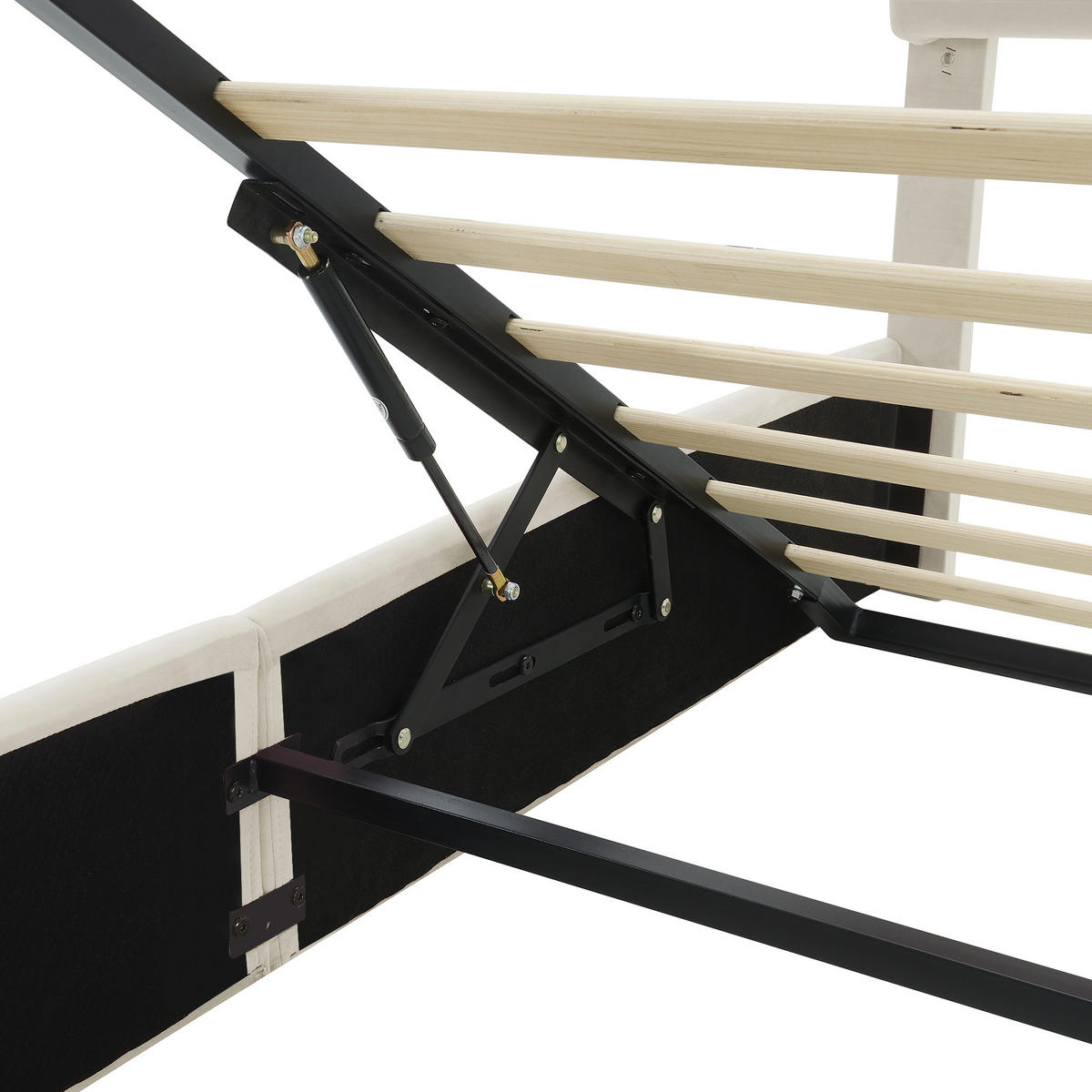 KINDERBETT 90/200 cm DE-00358, in Rosa, LED-Hasenohren und zwei Aufbewahrungshockern - Beige, Holz (140/200cm) - ComfortXL