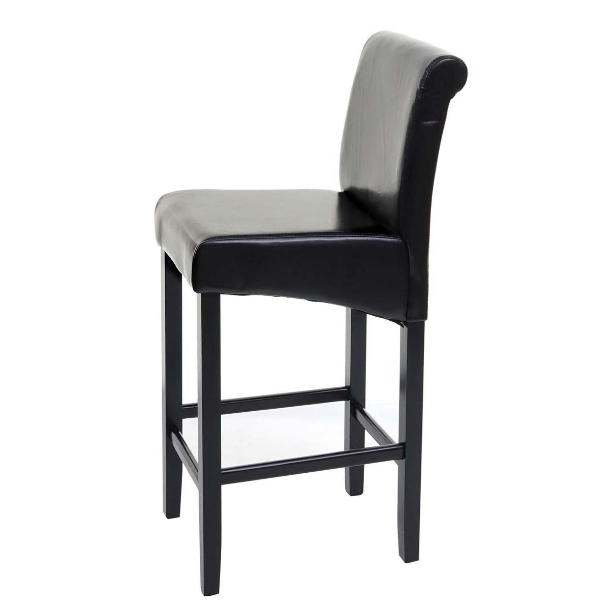 BARHOCKER Schwarz - Schwarz, Leder (39/105/53cm) - MCW