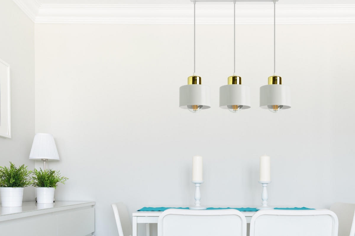 PENDELLEUCHTE Roller - Goldfarben/Weiß, Metall (12/50/70cm) - kiki design