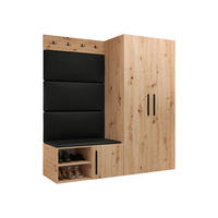 GARDEROBEN-SET Medi I - Schwarz/Eiche Artisan, Holzwerkstoff/Kunststoff (80/191/50cm) - MIRJAN24