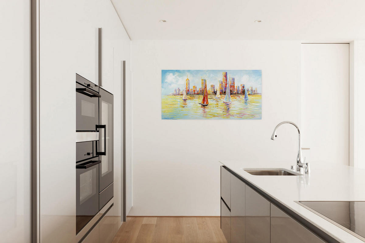 ÖLGEMÄLDE 120/60 cm - Multicolor, Holz/Textil (120/60cm) - KUNSTLOFT