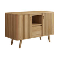 WASCHBECKENUNTERSCHRANK - 120cm x 55cm - Teakholz - naturfarben hell - WAMENA - Naturfarben, Holz (120/80/55cm) - Vente-Unique