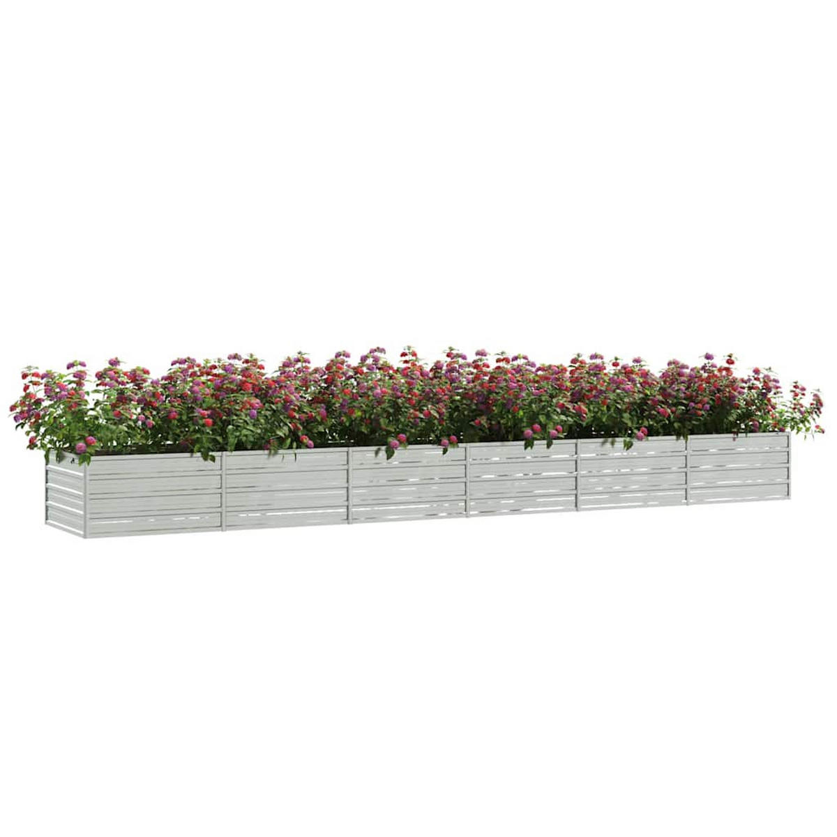 HOCHBEET 480/480/45cm, aus Verzinkter Stahl, Silber - Silberfarben, Metall (80/45/480cm) - vidaXL