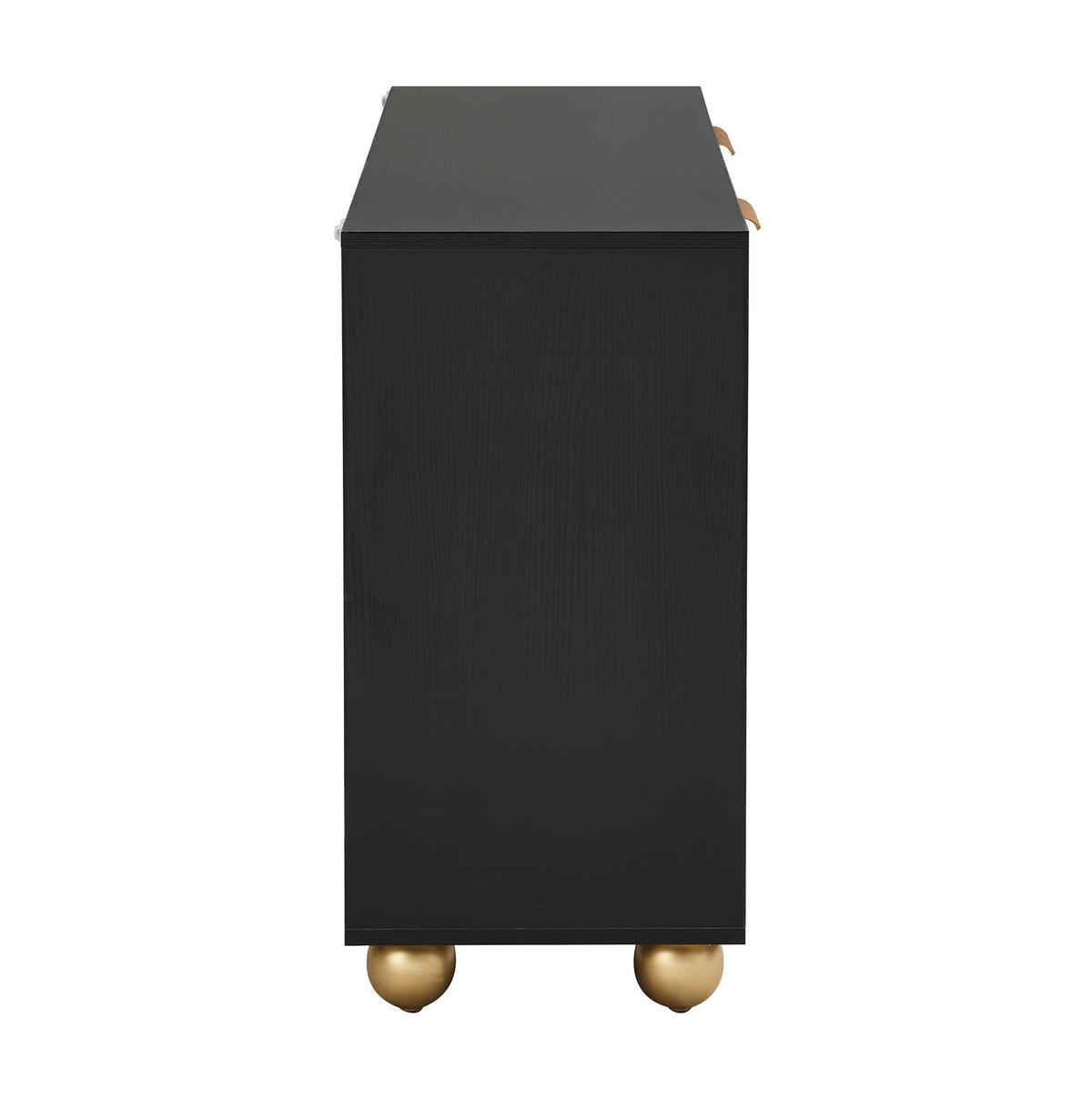 SIDEBOARD 120/35/71,5 cm aus MDF mit 4 gravierten Türen Schwarz - Schwarz, Holzwerkstoff (120/71.5/35cm) - Modenvie