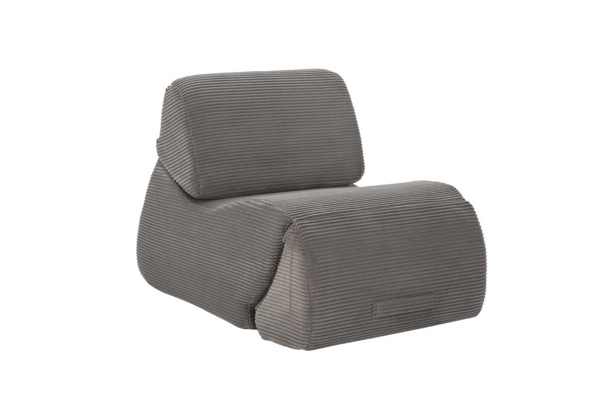 ECKSOFA 247/115/76 cm Grau mit Schlaffunktion - Grau, Textil (115/247cm) - Oxeza