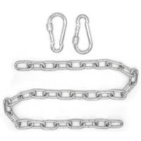 BEFESTIGUNGSSET für Hängesessel Kette + 2 Karabiner 100cm - Grau, Metall (1.9/3.7/100cm) - Amanka