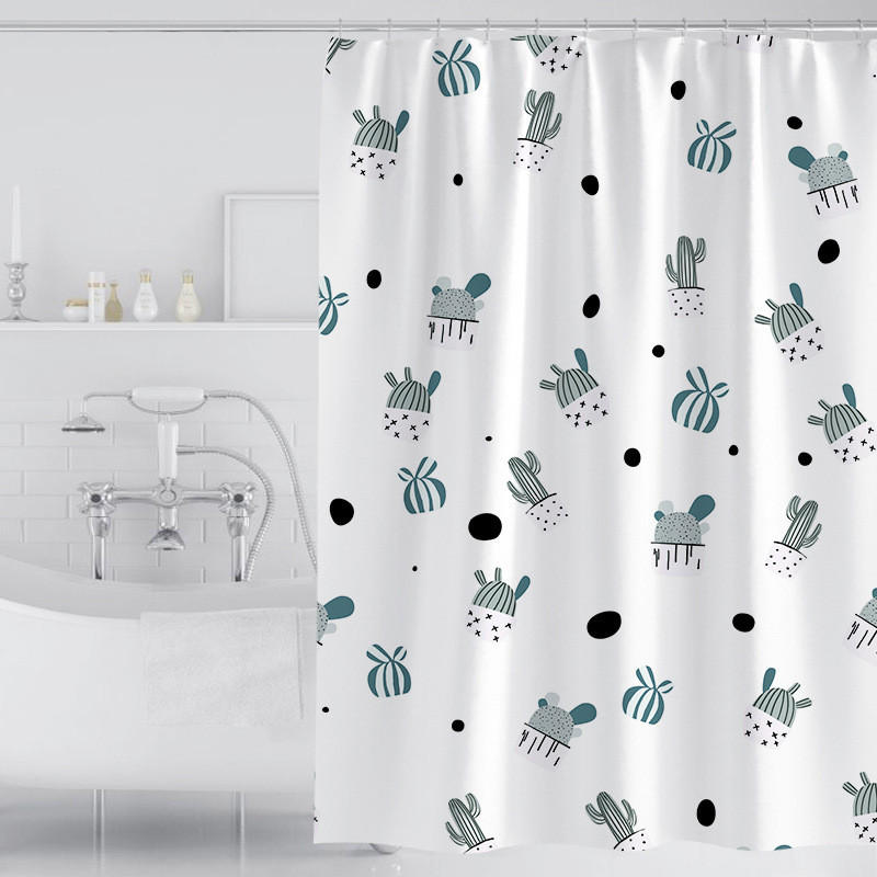 DUSCHVORHANG 180 x 200 cm Polyester schnell trocknend wasserdicht maschinenwaschbar Badezimmer - Weiß, Textil (180/200cm) - MCBOSON