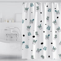 DUSCHVORHANG 180 x 200 cm Polyester schnell trocknend wasserdicht maschinenwaschbar Badezimmer - Weiß, Textil (180/200cm) - MCBOSON