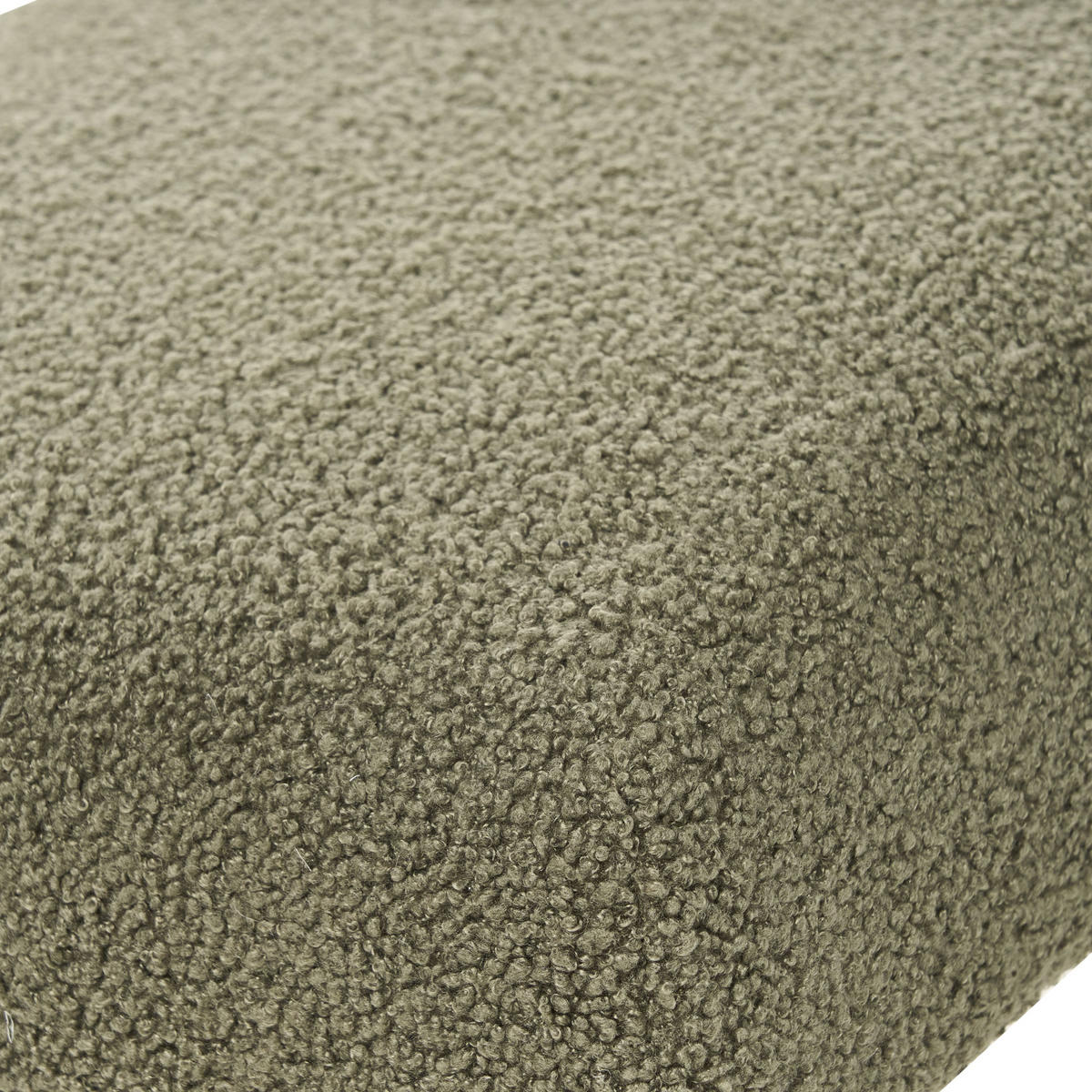 POLSTERBANK Grün/Dunkelbraun Tamre - Olivgrün/Braun, Holz/Textil (118/48/46cm) - Beliani