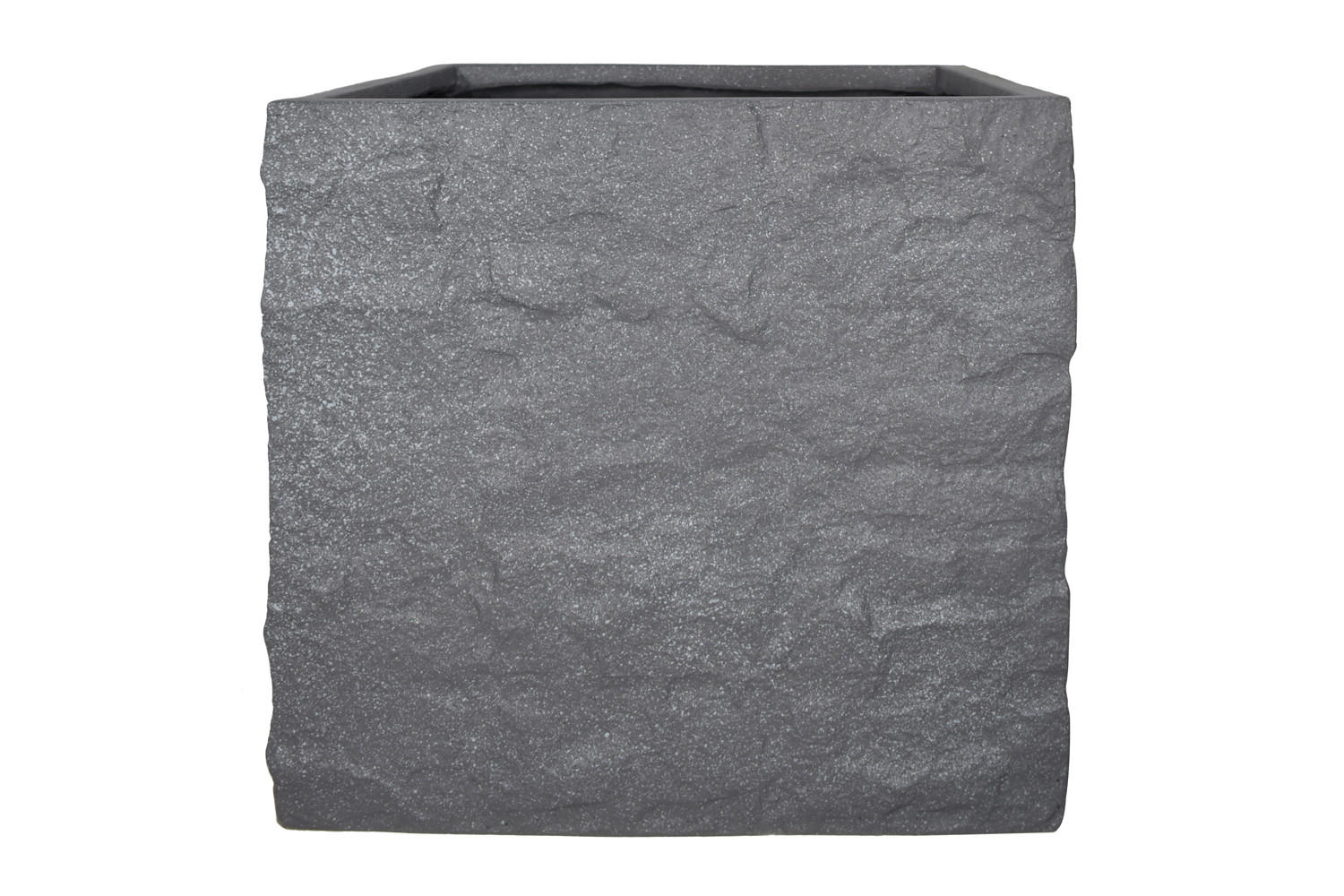 PFLANZKASTEN The Rock 53x50 cm, Grau, Fiberstone - Anthrazit, Kunststoff (53/50/53cm) - dasmöbelwerk